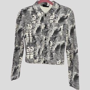 BDG snake print denim jacket